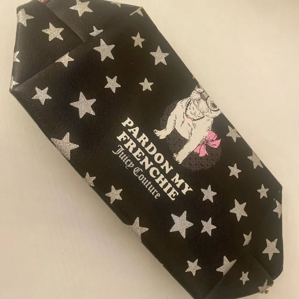 Pardon my Frenchie Juicy Couture pencil pouch or make up bag